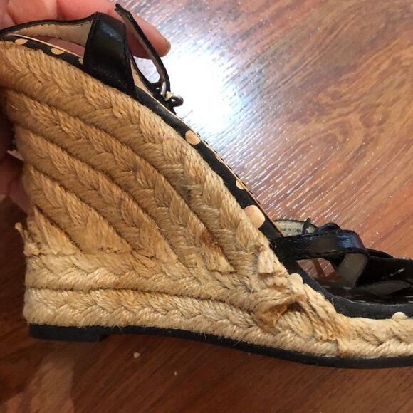 Vintage Charles David flower leather wedges 7 - Picture 9 of 10